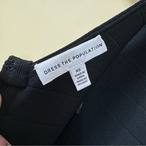 Dress The Population NWOT ‘Bria’ Bodycon Bandage Midi Dress in Black Size XS - Picture 6 of 6